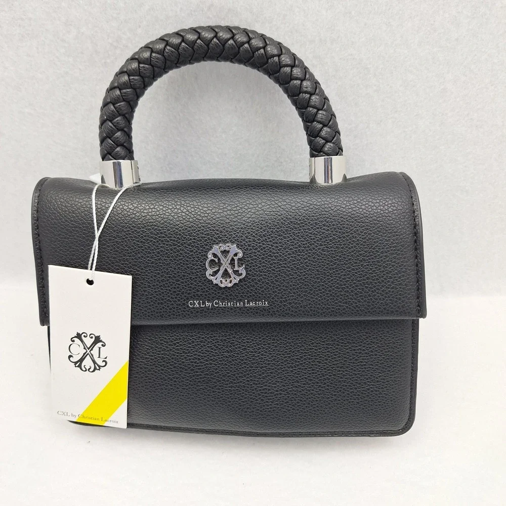 Christian Lacroix‎ Jardin Crossbody Bag Black Braided Handle